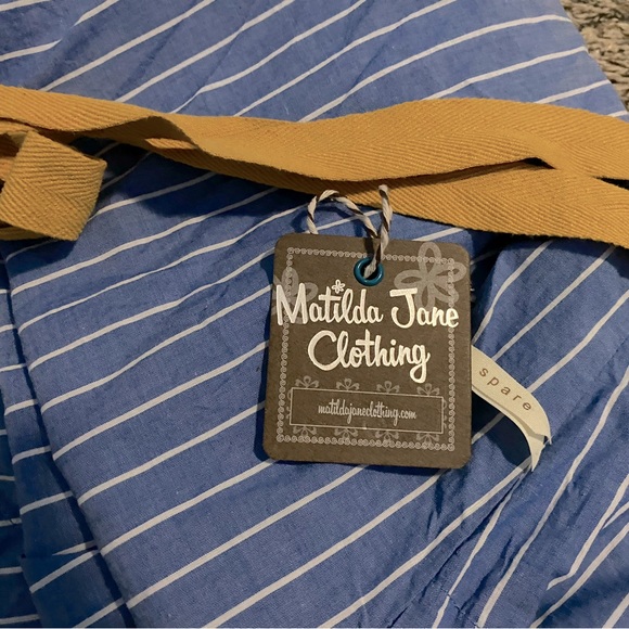 NWT Matilda Jane Blue Stripe Sandy Seashell Cover-Up XS - Picture 6 of 7